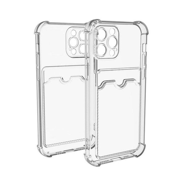 iPhone 11 Pro Max Skal Korthållare Stöttåligt Transparent