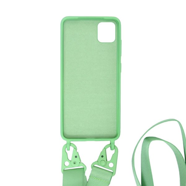 iPhone 11 Pro Skal Silikon med Halsband Grön