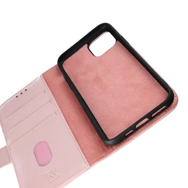Rvelon iPhone 11 Pro Fodral Äkta Läder Rosa