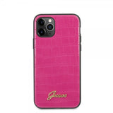 Guess iPhone 11 Pro Skal Croco Rosa