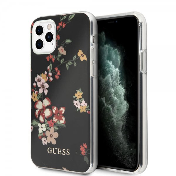 Guess iPhone 11 Pro Skal Flower Edition N.4 Svart
