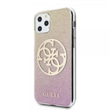 Guess iPhone 11 Pro Skal Glitter Circle Roseguld