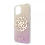 Guess iPhone 11 Pro Skal Glitter Circle Roseguld