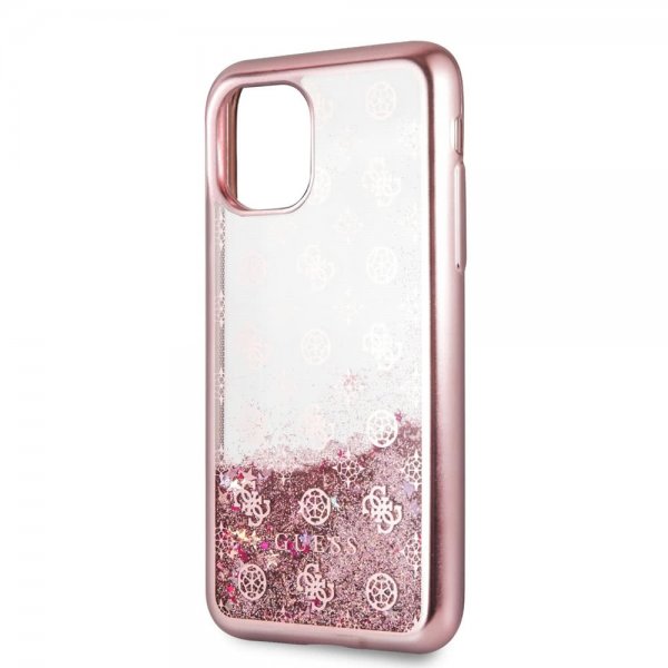 Guess iPhone 11 Pro Skal Glitter Cover Roseguld