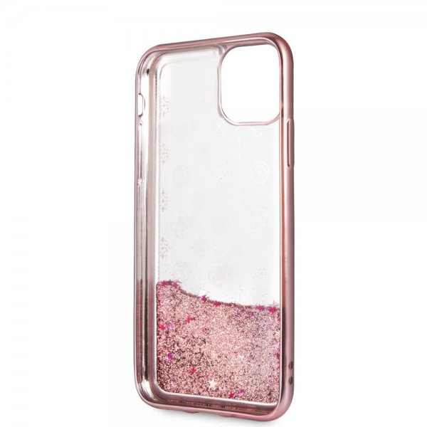 Guess iPhone 11 Pro Skal Glitter Cover Roseguld