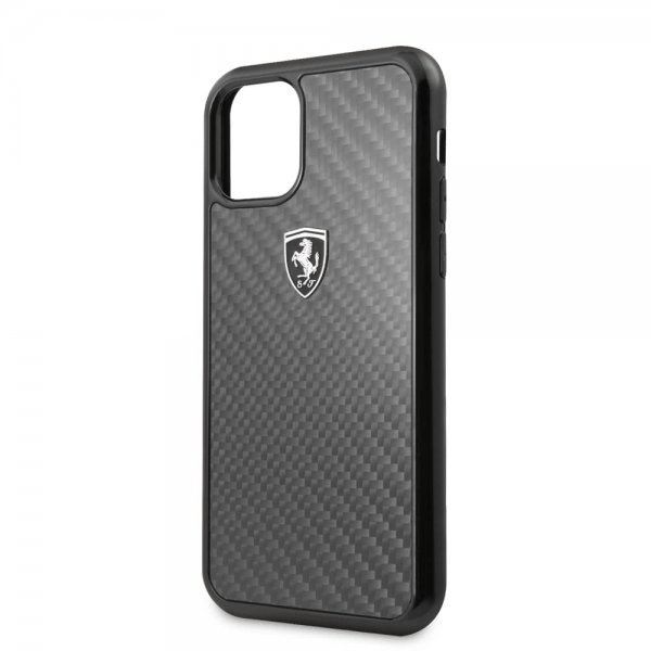 Ferrari iPhone 11 Pro Skal Kolfibertextur Svart