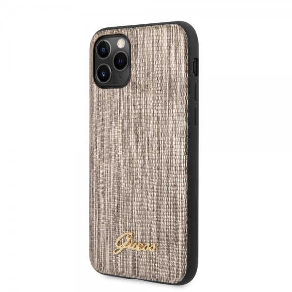 Guess iPhone 11 Pro Skal Lizard Guld