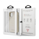 Guess iPhone 11 Pro Skal Saffiano Cover Guld