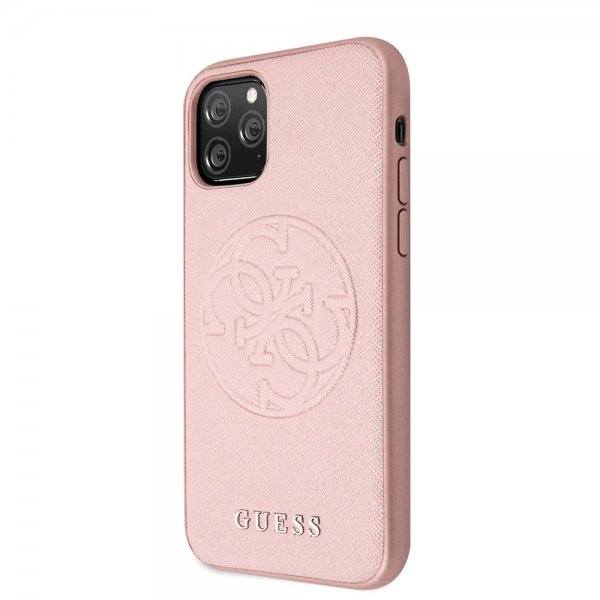 Guess iPhone 11 Pro Skal Saffiano Cover Roseguld