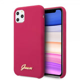 Guess iPhone 11 Pro Skal Silicone Cover Vintage Röd