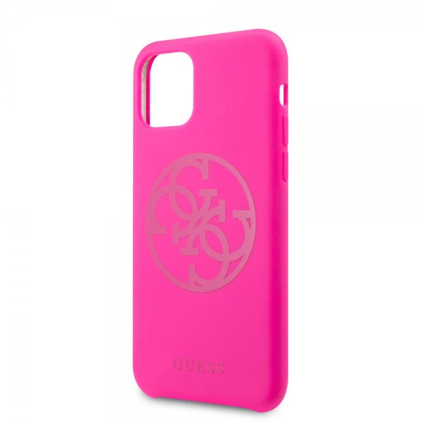 Guess iPhone 11 Pro Skal Tone on Tone Magenta