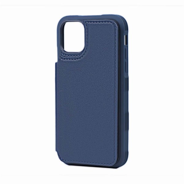 iPhone 11 Pro Skal Utfällbar Korthållare Blå