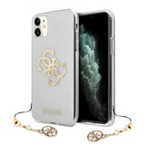 Guess iPhone 11 Skal 4G Logo Guld Klar