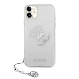 Guess iPhone 11 Skal 4G Logo Silver Klar