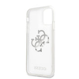 Guess iPhone 11 Skal 4G Logo Silver Klar