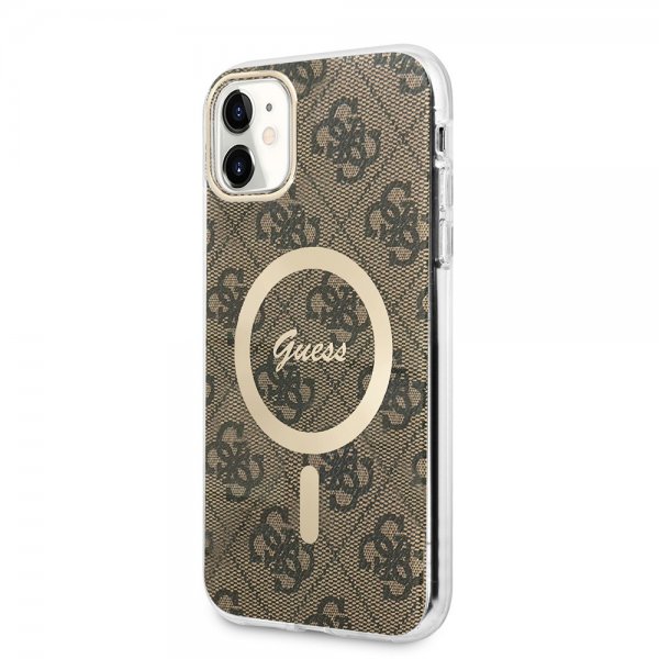 Guess iPhone 11 Skal 4G Pattern MagSafe Brun