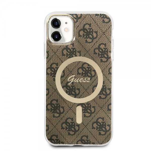 Guess iPhone 11 Skal 4G Pattern MagSafe Brun