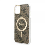 Guess iPhone 11 Skal 4G Pattern MagSafe Brun