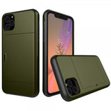 iPhone 11 Skal Card Slide Grön