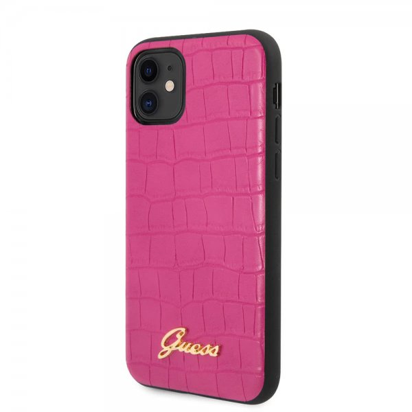Guess iPhone 11 Skal Croco Rosa
