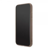 Guess iPhone 11 Skal Double Cardslot Metal Triangle Brun
