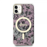Guess iPhone 11 Skal Flower MagSafe Rosa
