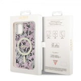 Guess iPhone 11 Skal Flower MagSafe Rosa