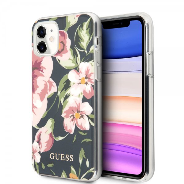 Guess iPhone 11 Skal Flower Edition N.3 Navy