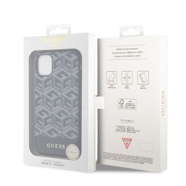 Guess iPhone 11 Skal G Cube MagSafe Svart
