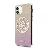 Guess iPhone 11 Skal Glitter Circle Roseguld