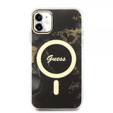 Guess iPhone 11 Skal Golden Marble MagSafe Svart