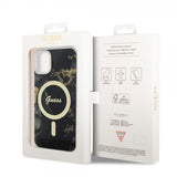 Guess iPhone 11 Skal Golden Marble MagSafe Svart
