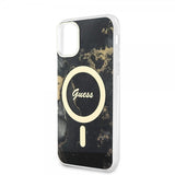 Guess iPhone 11 Skal Golden Marble MagSafe Svart