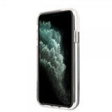 Guess iPhone 11 Skal Liquid Glitter Flower Pattern Blå