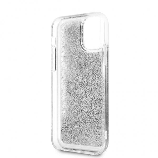 Guess iPhone 11 Skal Liquid Glitter Silver Klar