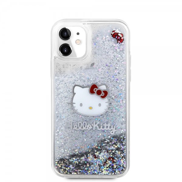 Hello Kitty iPhone 11 Skal Liquid Glitter Translucent