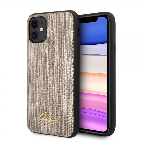 Guess iPhone 11 Skal Lizard Guld