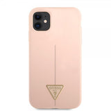 Guess iPhone 11 Skal Metal Triangle Rosa