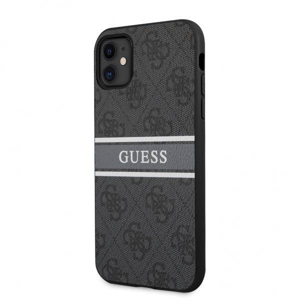 Guess iPhone 11 Skal Printed Stripe Grå