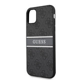 Guess iPhone 11 Skal Printed Stripe Grå