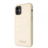 Guess iPhone 11 Skal Saffiano Cover Guld