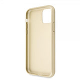 Guess iPhone 11 Skal Saffiano Cover Guld