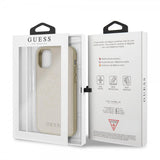Guess iPhone 11 Skal Saffiano Cover Guld