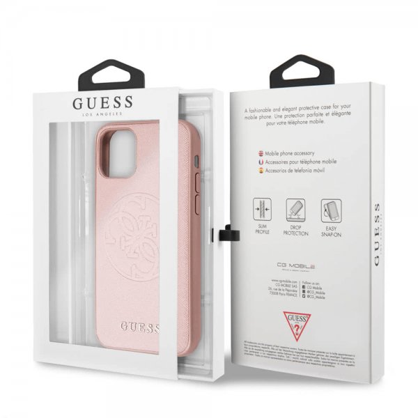 Guess iPhone 11 Skal Saffiano Cover Roseguld