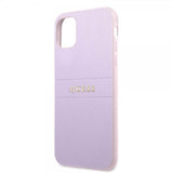 Guess iPhone 11 Skal Saffiano Metal Logo Lila