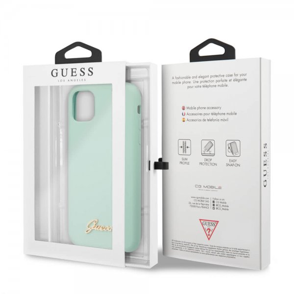 Guess iPhone 11 Skal Silicone Cover Vintage Grön