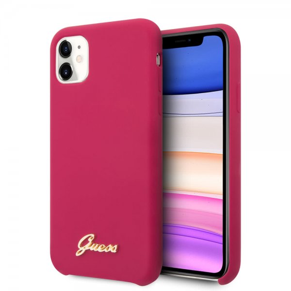 Guess iPhone 11 Skal Silicone Cover Vintage Röd
