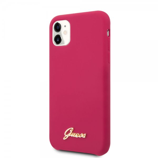 Guess iPhone 11 Skal Silicone Cover Vintage Röd