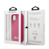 Guess iPhone 11 Skal Silicone Cover Vintage Röd