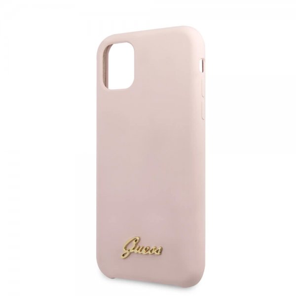 Guess iPhone 11 Skal Silicone Cover Vintage Rosa